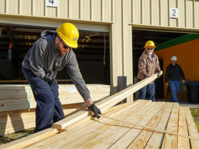 Roseburg donates first full truckload of lumber from Roanoke Valley Lumber